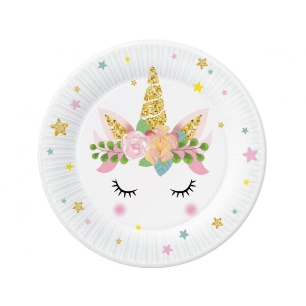 Tanjuri papirnati UNICORN bijeli