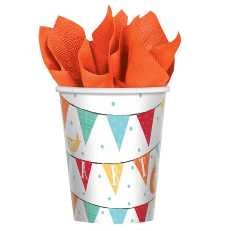 Čaše papirnate, HB zastavice, 8kom