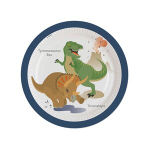 Tanjuri papirnati DINOSAURI 23cm, 8kom