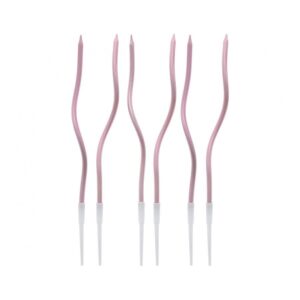 Svjećice rođendanske spiralne metalik ROSE-GOLD, 6kom