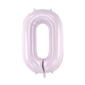 Srednji folija balon broj 0 - svijetlo lila, 72 cm