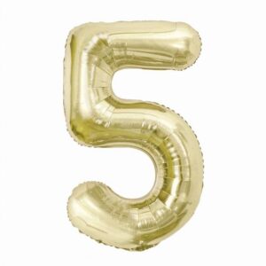 Veliki folija balon Broj 5- Svjetlo zlatna