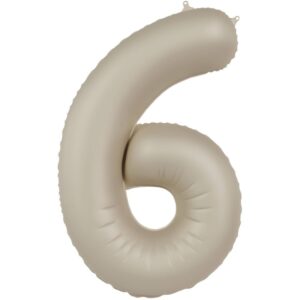 Veliki folija balon Broj 6 - Creamy Latte