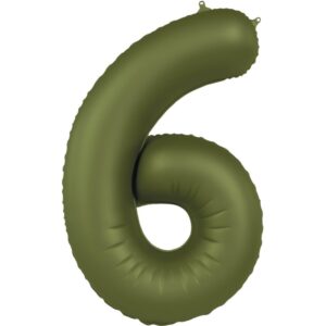 Veliki folija balon Broj 6-Olive Green