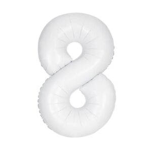 Veliki folija balon Broj 8-Bijeli