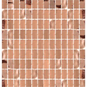 Zavjesa party - Kvadratići metalik rose gold 100x200 cm
