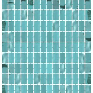 Zavjesa party - Kvadratići metalik tirkiz 100x200 cm