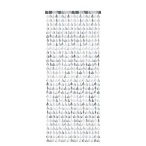 Zavjesa Božićna drvca - srebrna -100x245cm