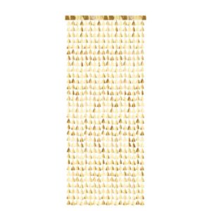 Zavjesa Božićna drvca - zlatna -100x245cm