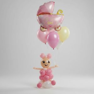 beba s helij balonima i kolicima 5-009