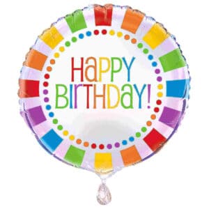 Folija balon s natpisom Happy Birthday, 45cm