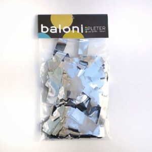 Konfete metalik 1.5 x 7 cm Srebrne 100g