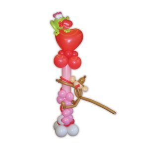 Majmun i žaba na stupu od balona