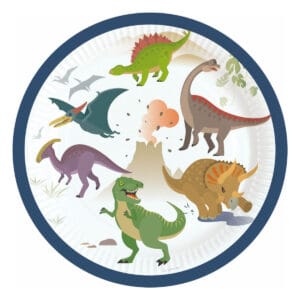 Papirnati tanjuri dinosauri 8 kom 18 cm