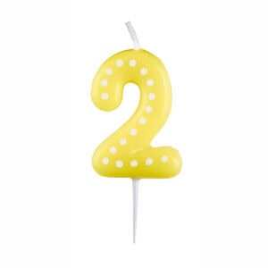 Svjećica rođendanska broj 2 Dots & Stripes