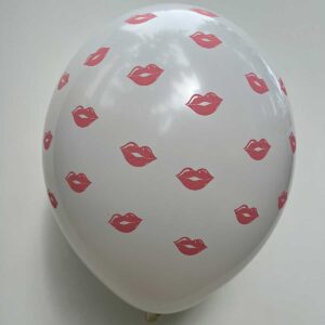 Tisak balon bijeli roze usne