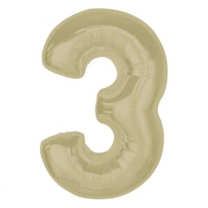 Veliki folija balon broj 3 -BEŽ