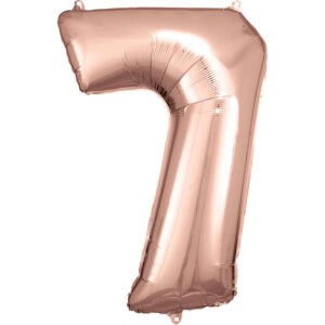 Veliki folija balon broj -7 Rose gold, 80 cm