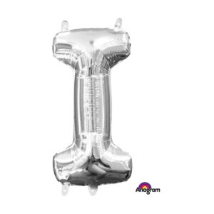 Veliki folija balon slovo "I" Srebrno, 80 cm