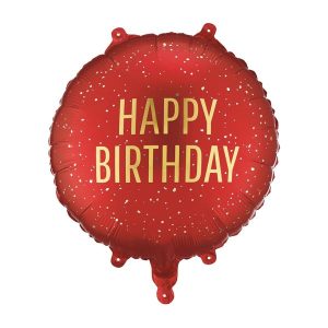 Folija balon Happy Birthday Tamno Crveni, 3
