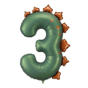 Veliki folija balon broj 3 DINOSAUR 84cm