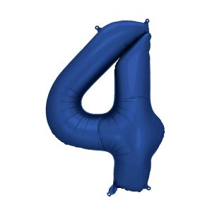 Veliki folija balon broj 4 - Navy tamnoplavi, 86 cm