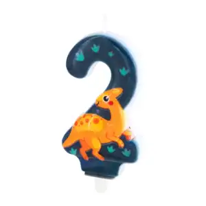 svjećica za tortu dinosauri broj 2