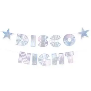 Banner Silver Disco, 182x16 cm