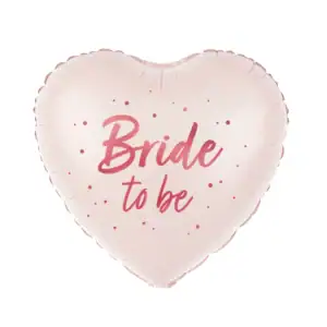 Folija balon srce Bride to be, svijetloroza, 45 cm