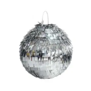 Pinjata Disco kugla, srebrna, 25 x 25 x 25 cm