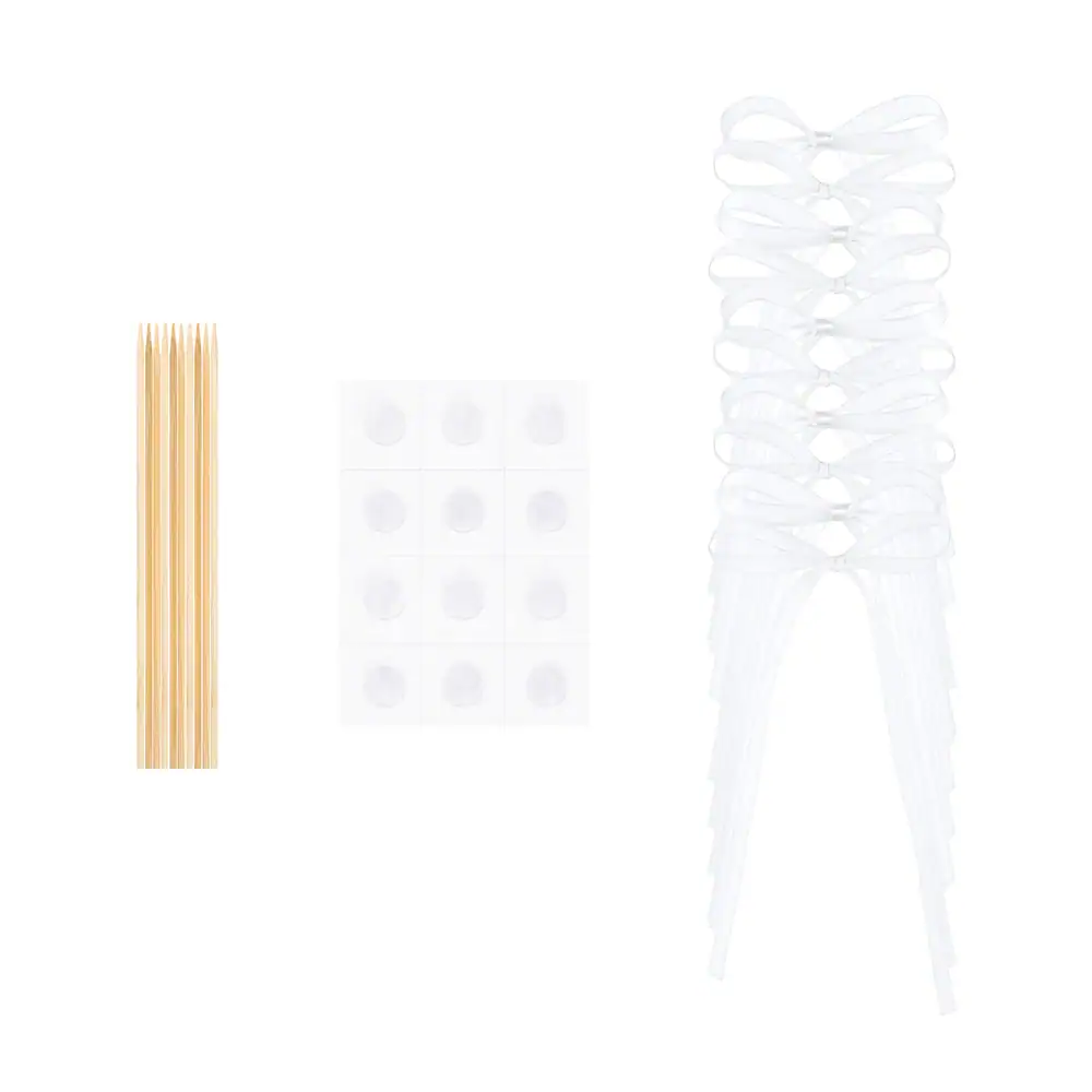 Topper za tortu bijela mašna DIY, 10 kom - Slika 2