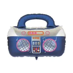 Veliki folija balon Boombox, 98 x 70,5 cm, tamnoplavi